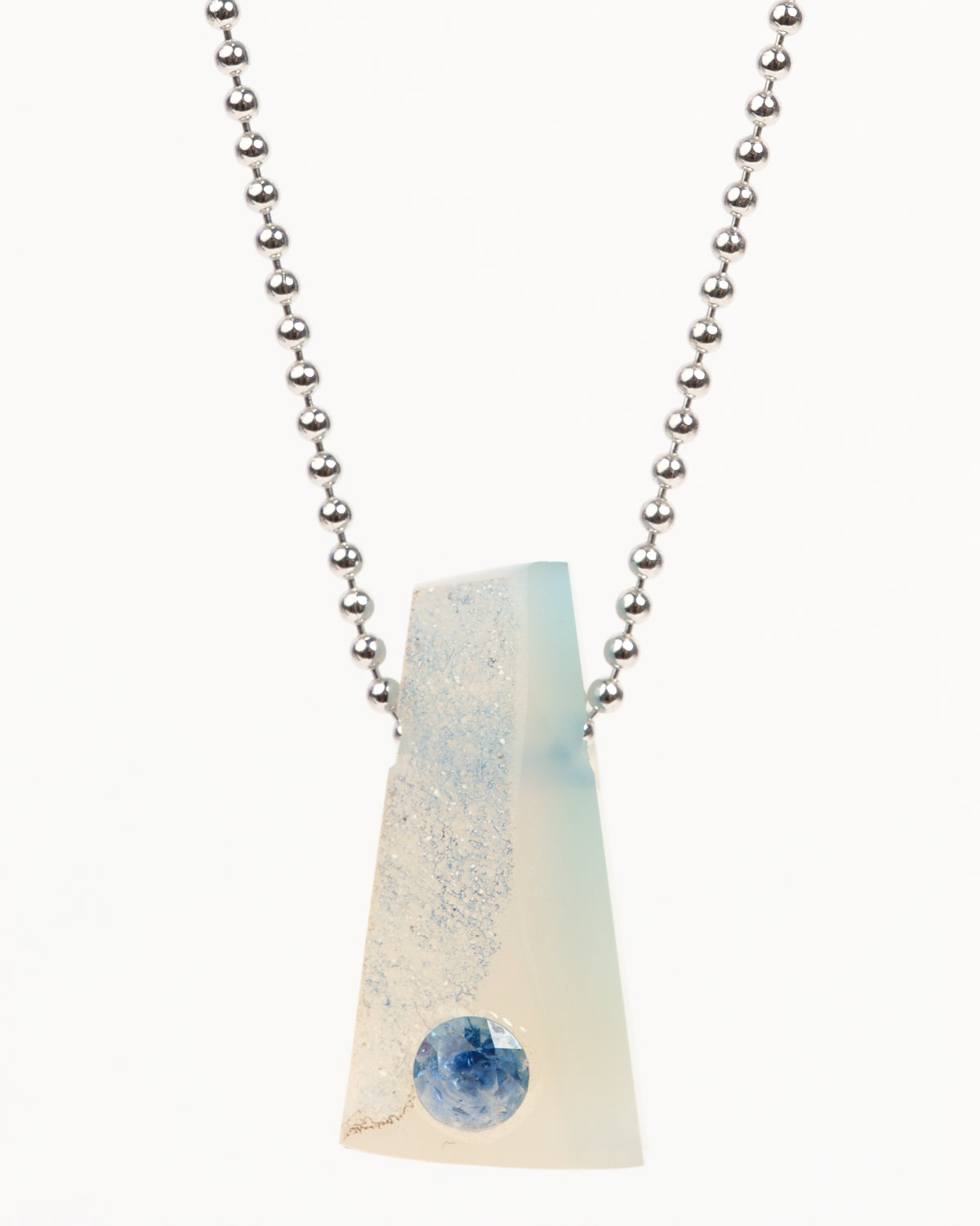 Druzy Agate with Sapphire Pendant