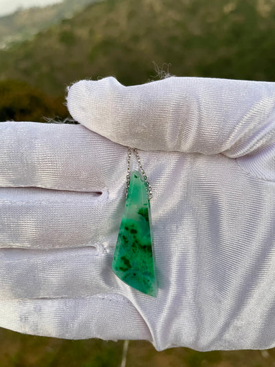 Silicated Chrysocolla & Malachite Pendant