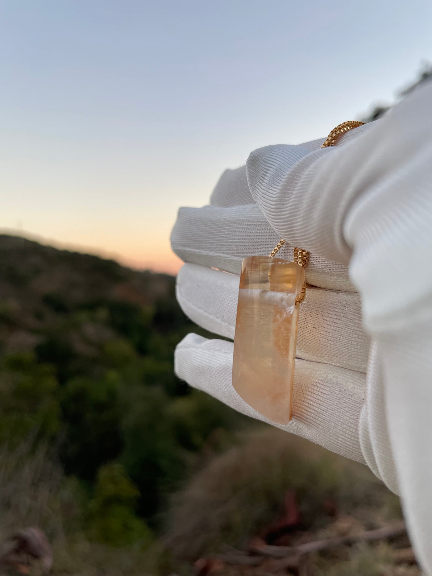 Tangerine Quartz Pendant