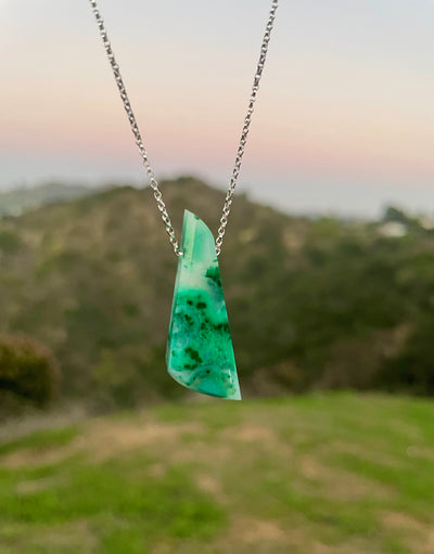 Silicated Chrysocolla & Malachite Pendant