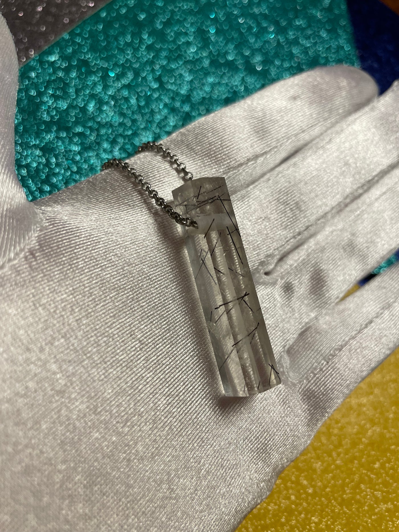 Tourmaline in Quartz Pendant