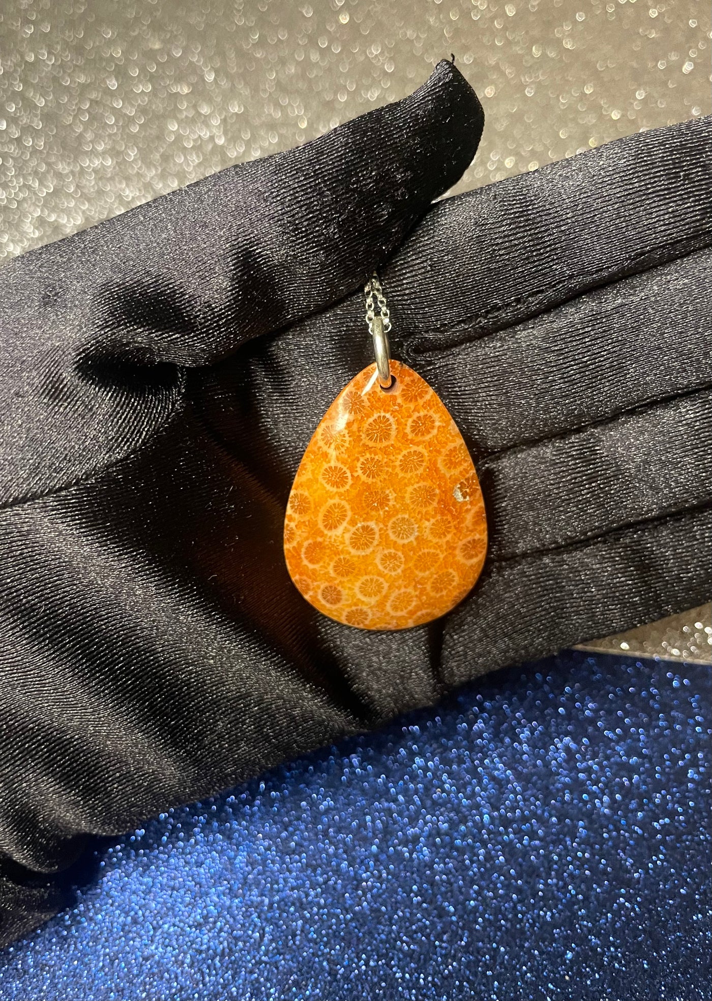 Agatized Coral Pendant
