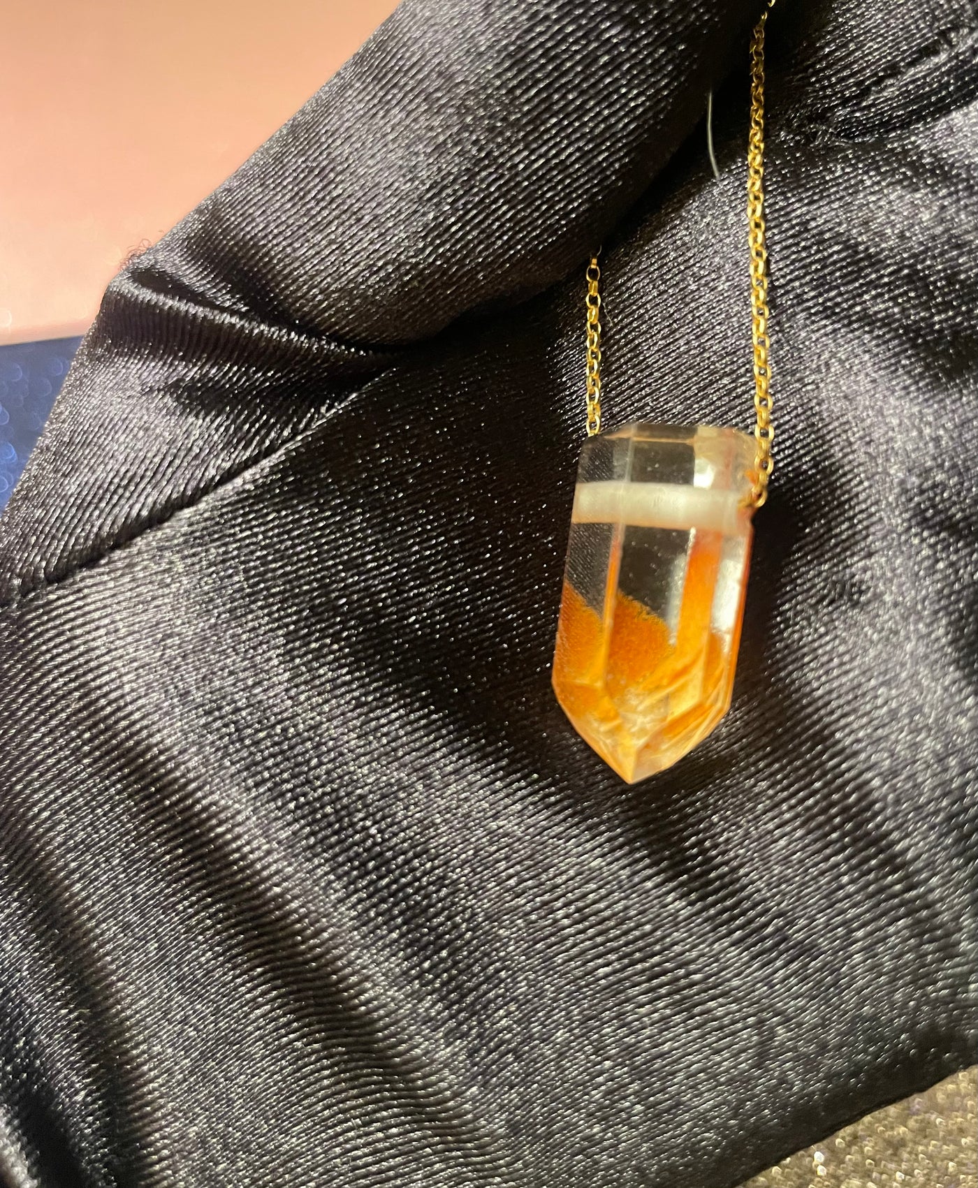 Hematite Included Quartz Pendant