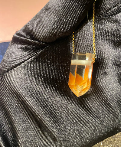 Hematite Included Quartz Pendant