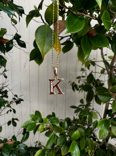 14k Yellow Gold "K" Pendant