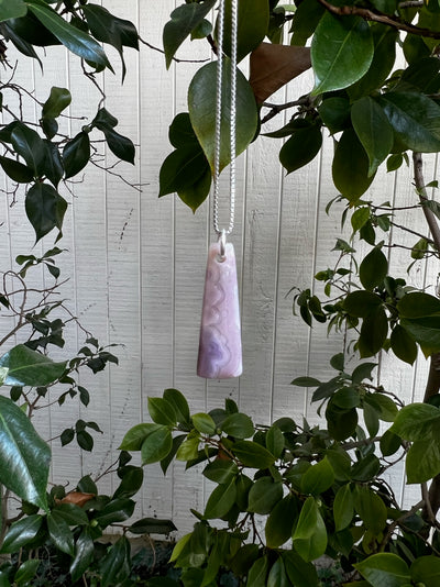 Lavender Agate Lace Pendant