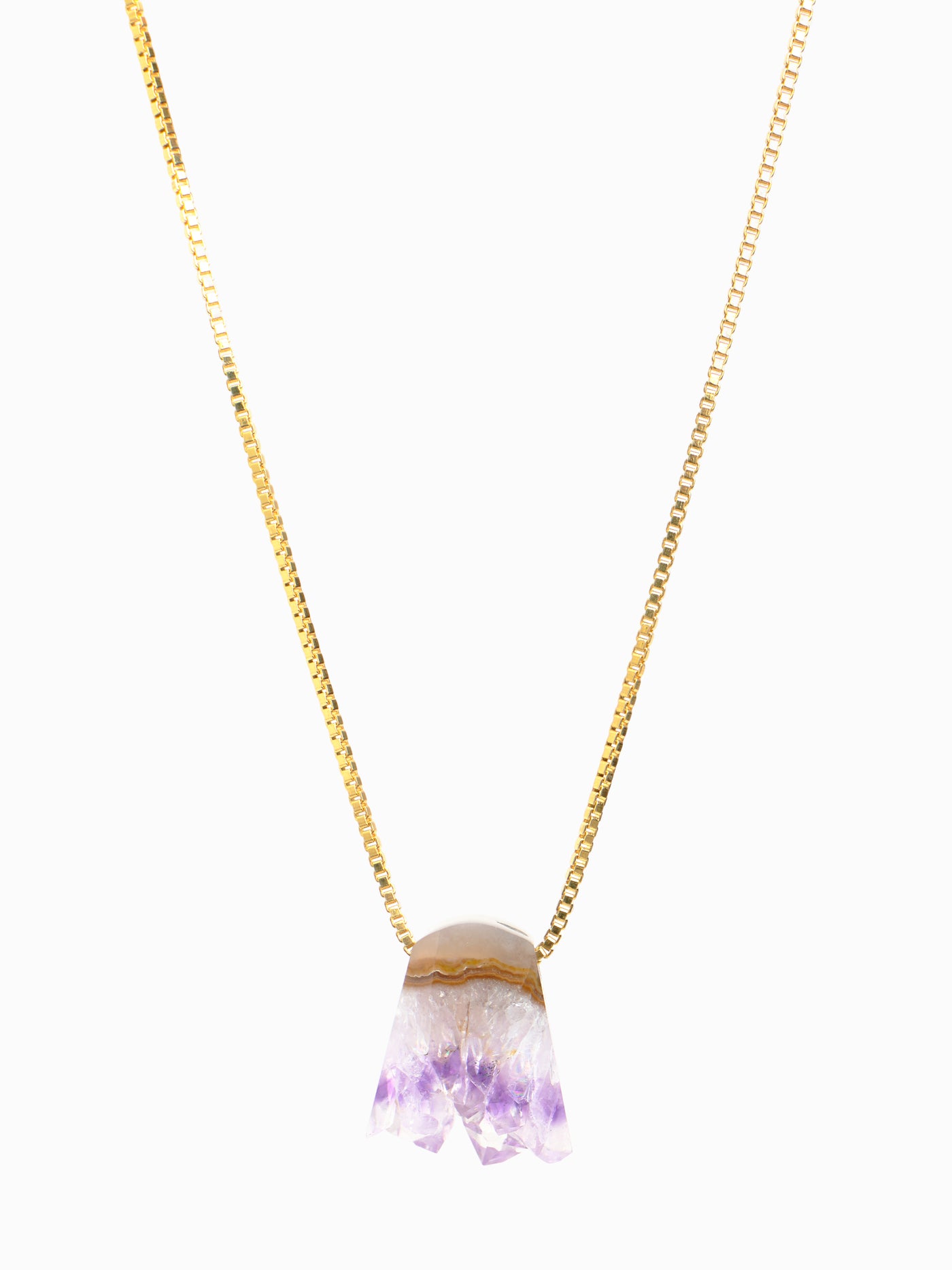 Natural Edge Amethyst Pendant
