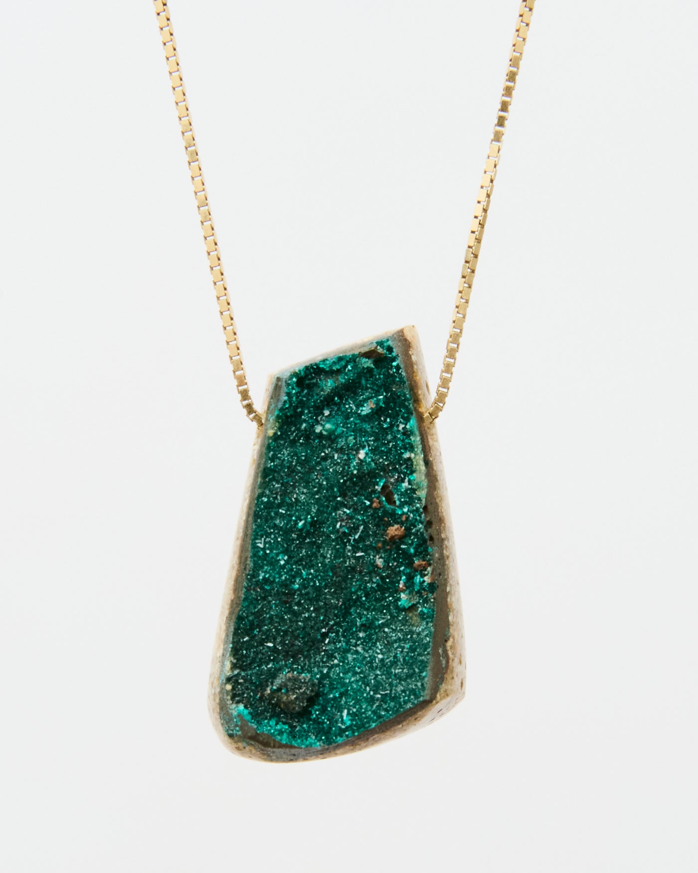 Druzy Dioptase Pendant