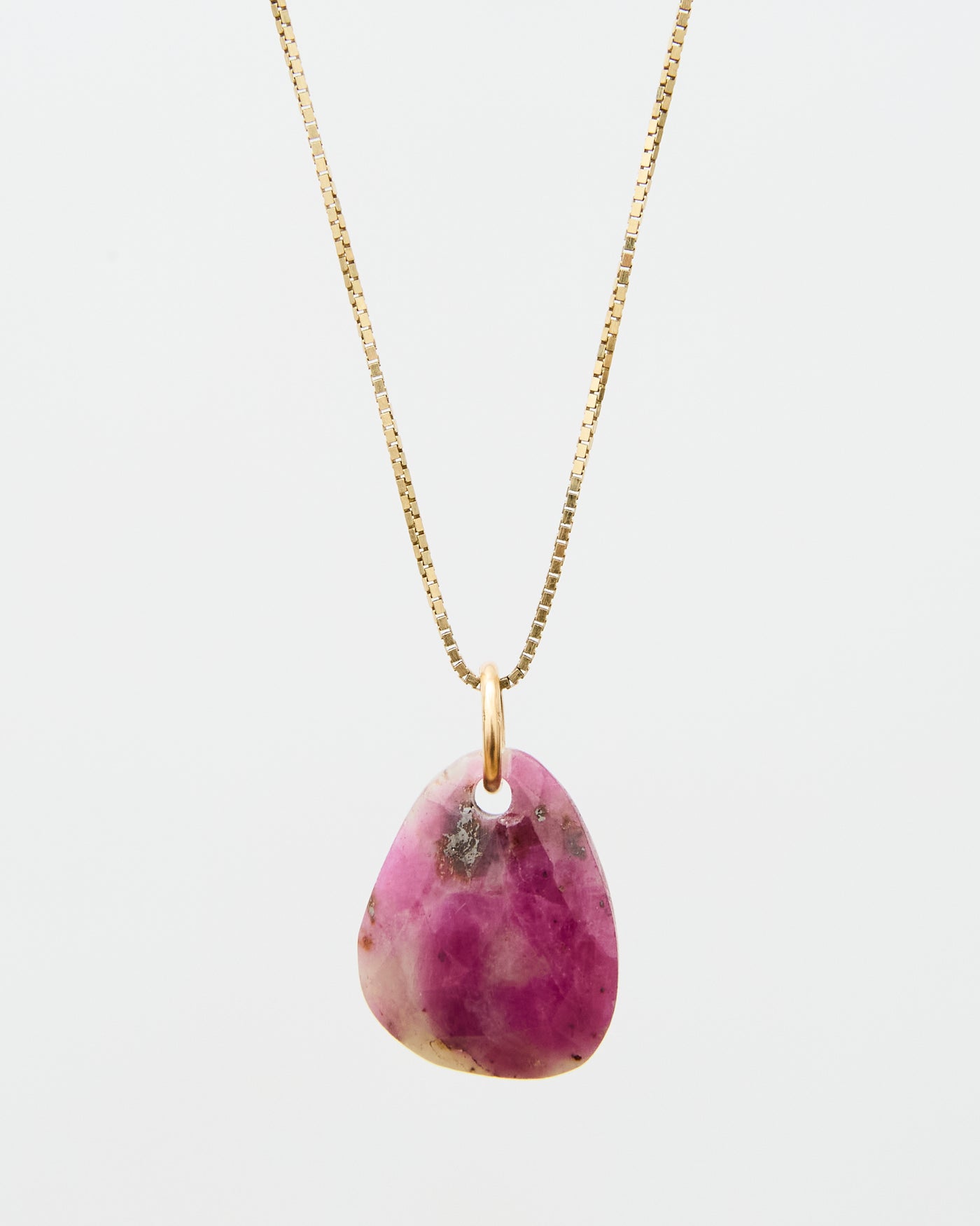 Rose Cut Pink Sapphire Pendant