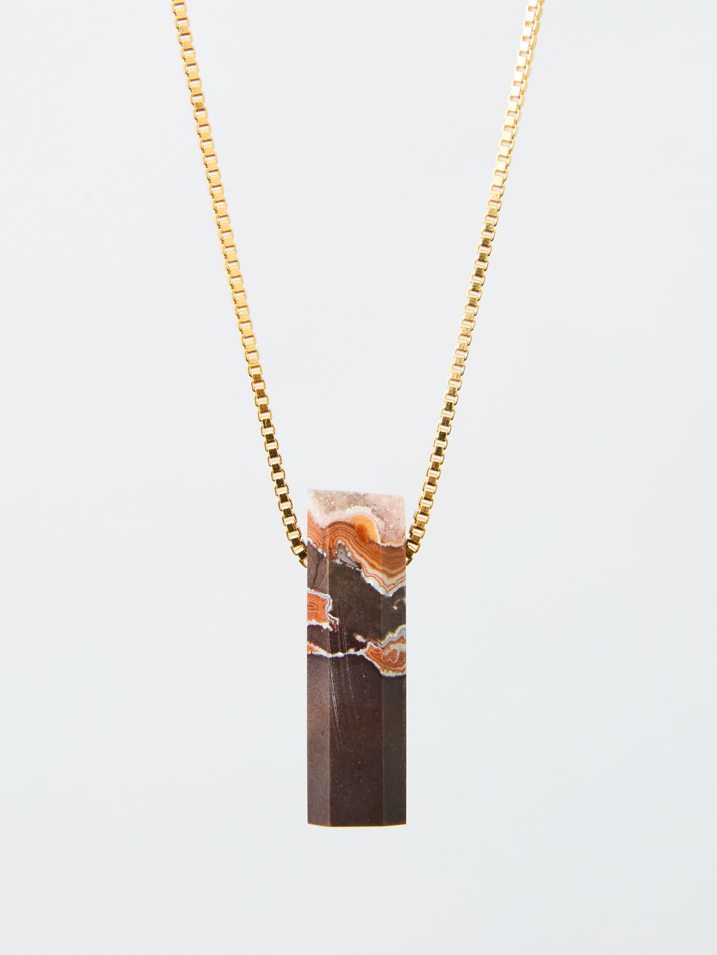 Dryhead Agate with Druzy Pendant