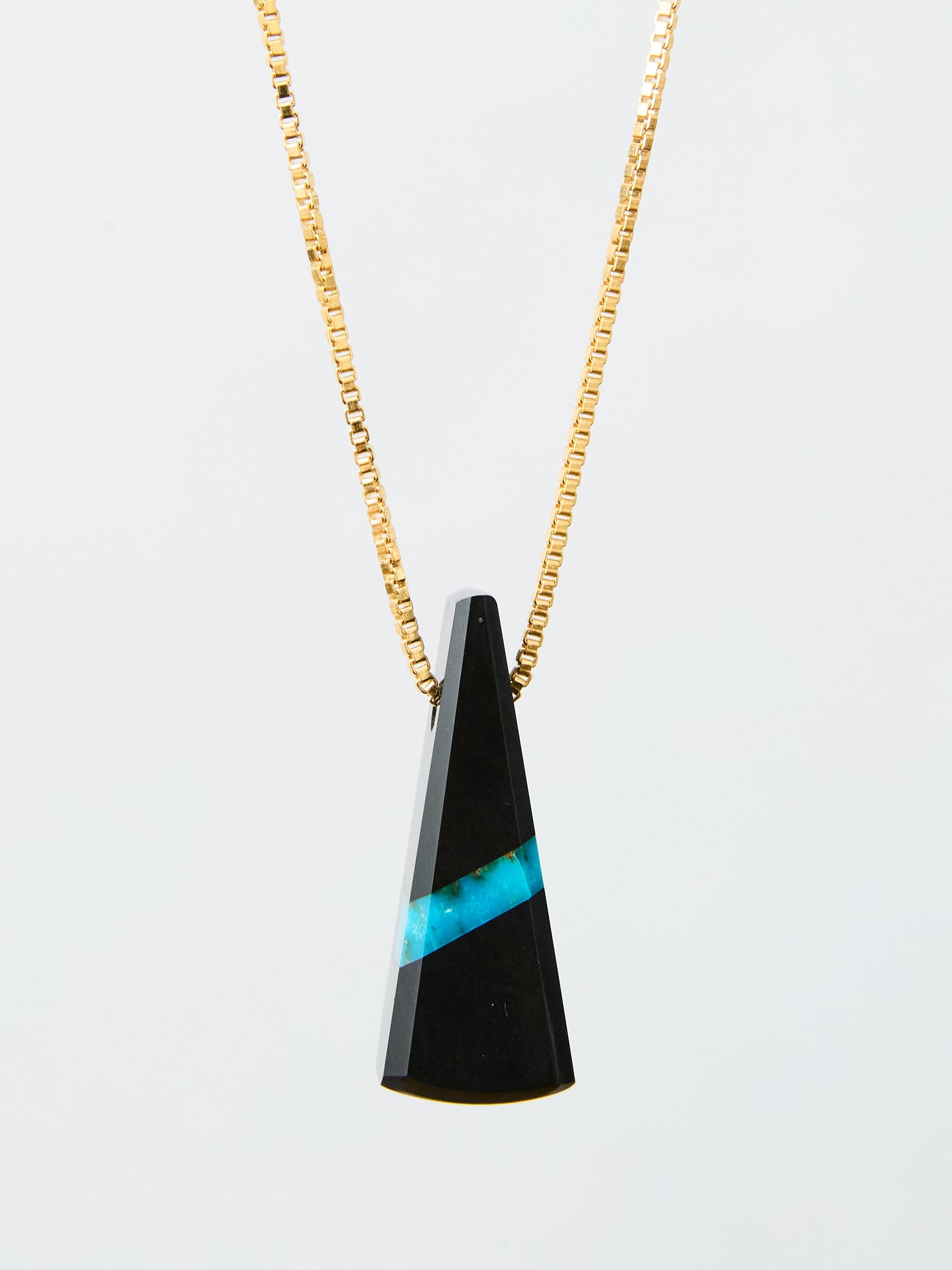 Black Jade & Turquoise Pendant