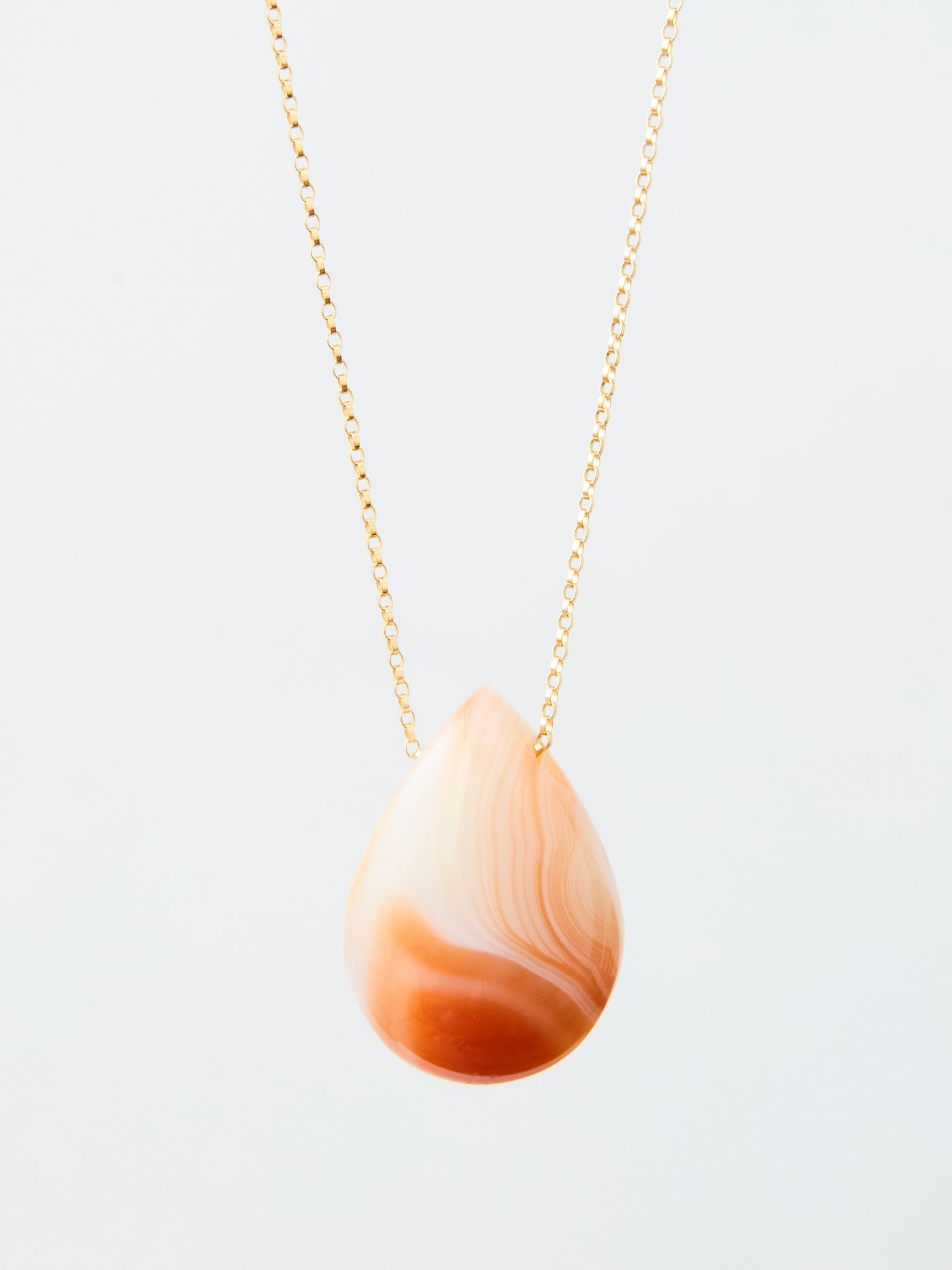 Carnelian in Agate Pendant