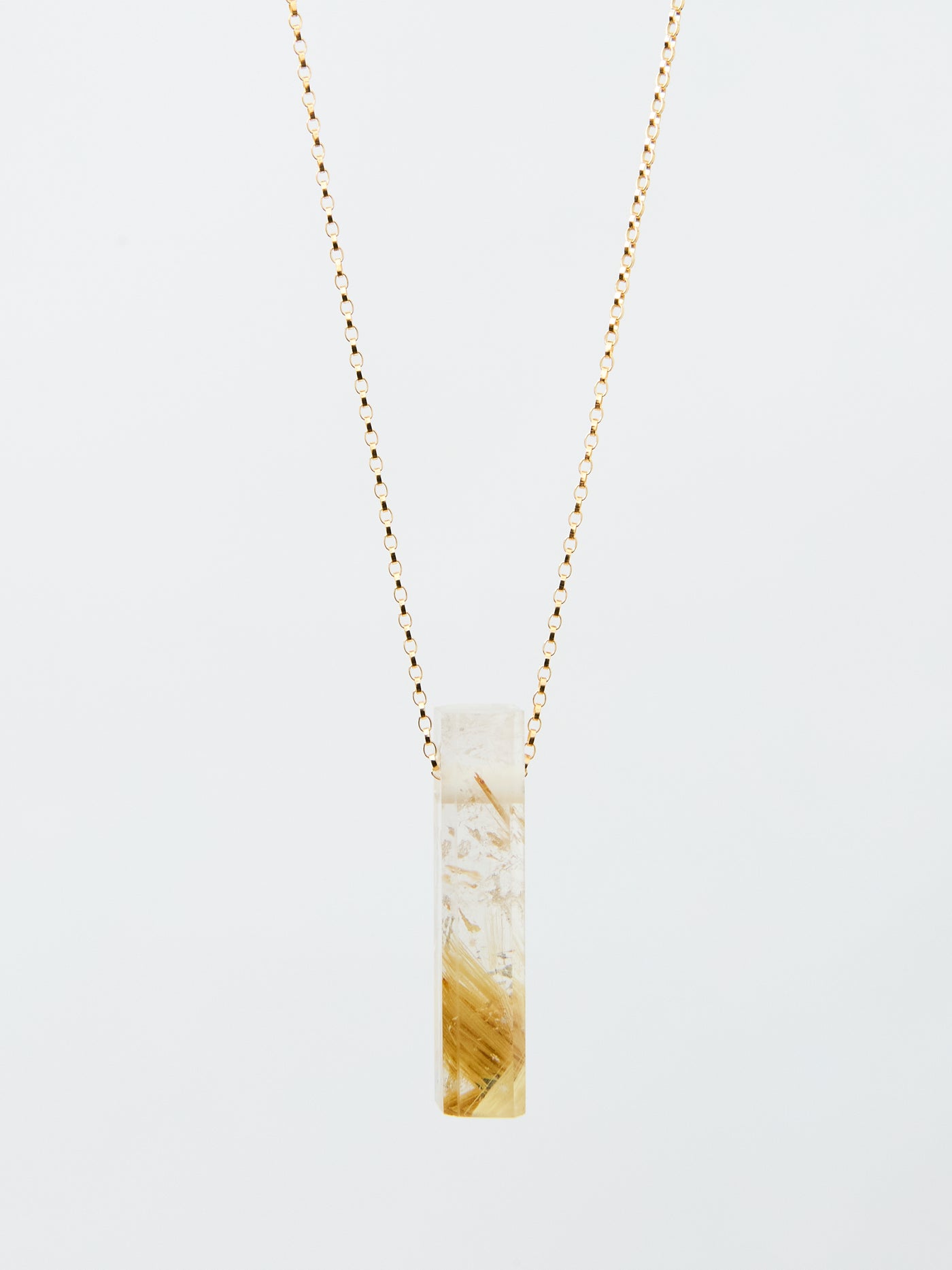 Rutile in Quartz Pendant