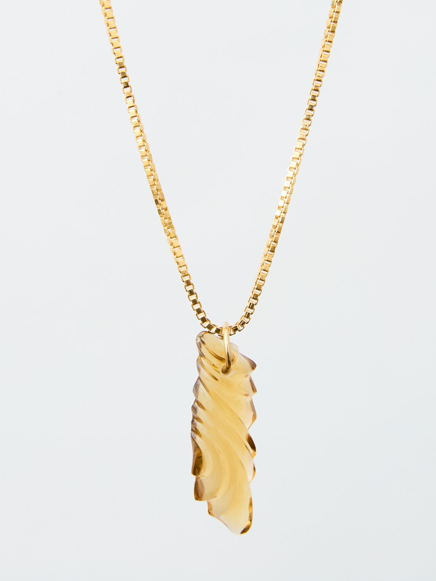 Carved Citrine Pendant