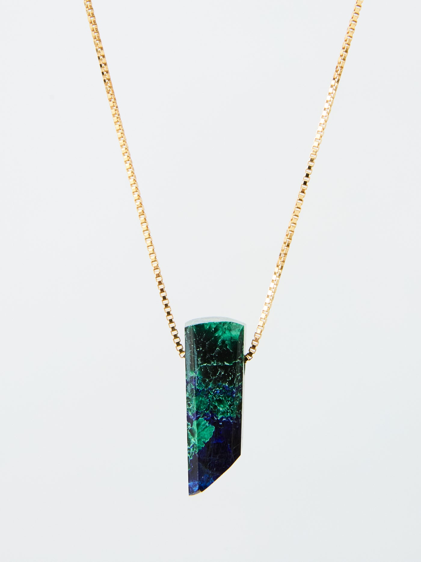 Azurite & Chatoyant Malachite Pendant