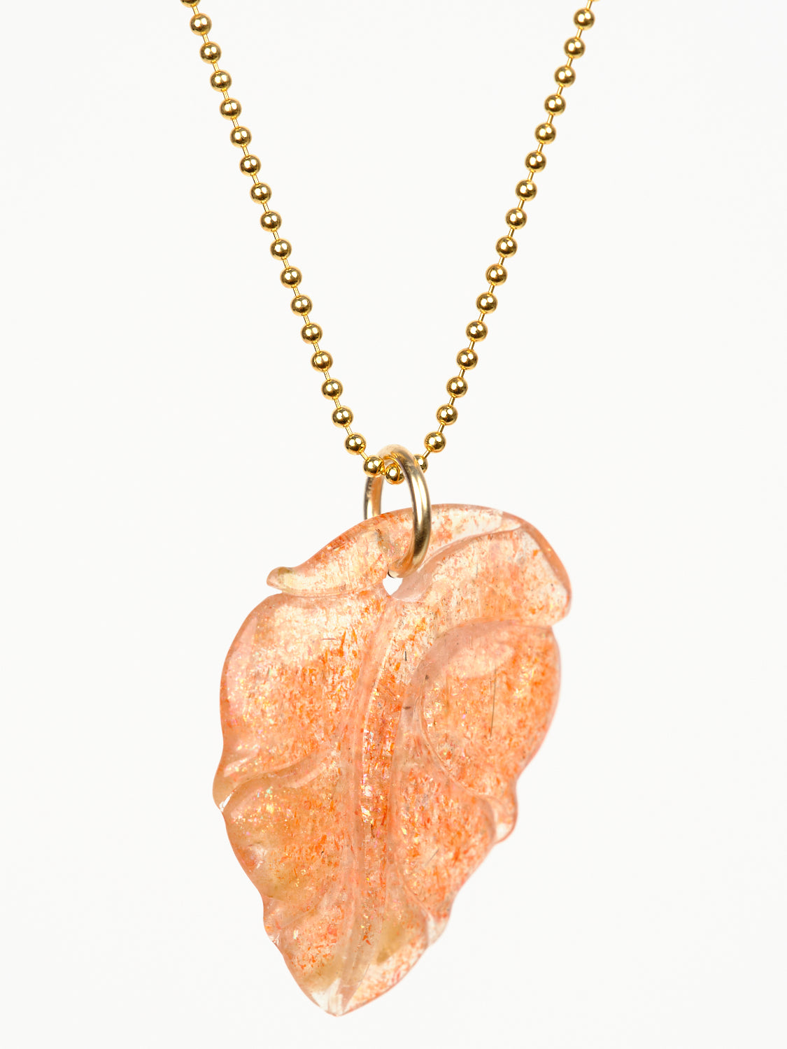 Carved Sunstone Pendant