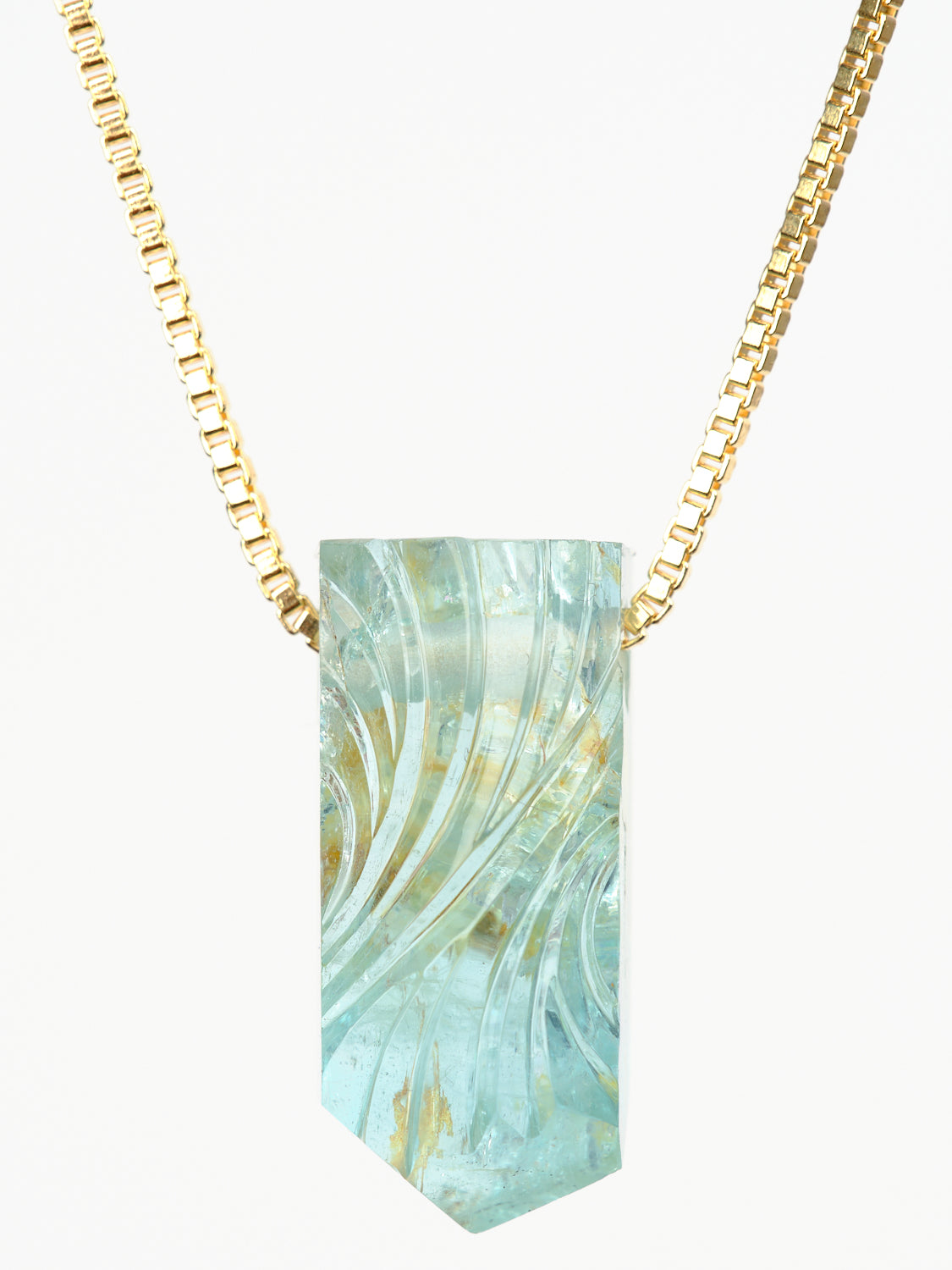 Aquamarine Carved Pendant
