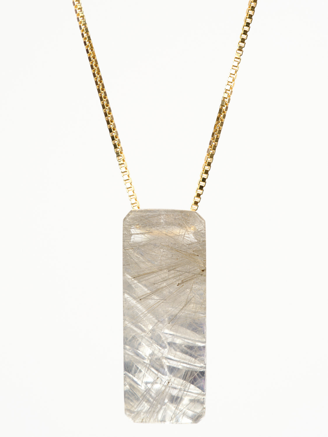 Rutilated Quartz Carved Pendant