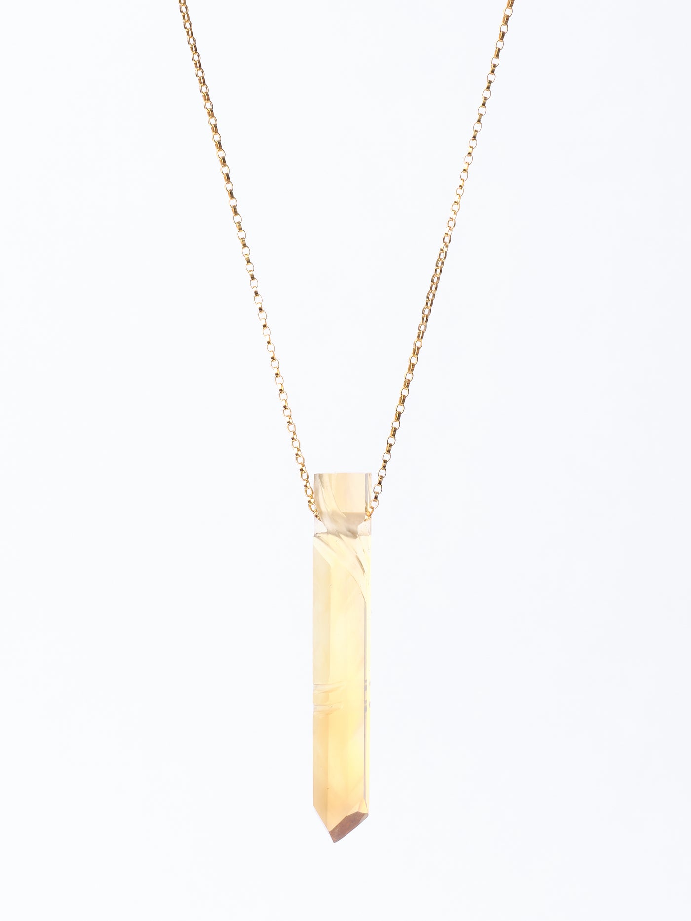 Carved Citrine Pendant