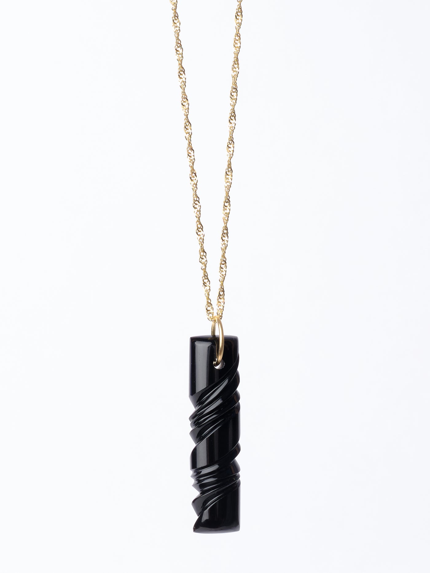 Carved Black Onyx Pendant