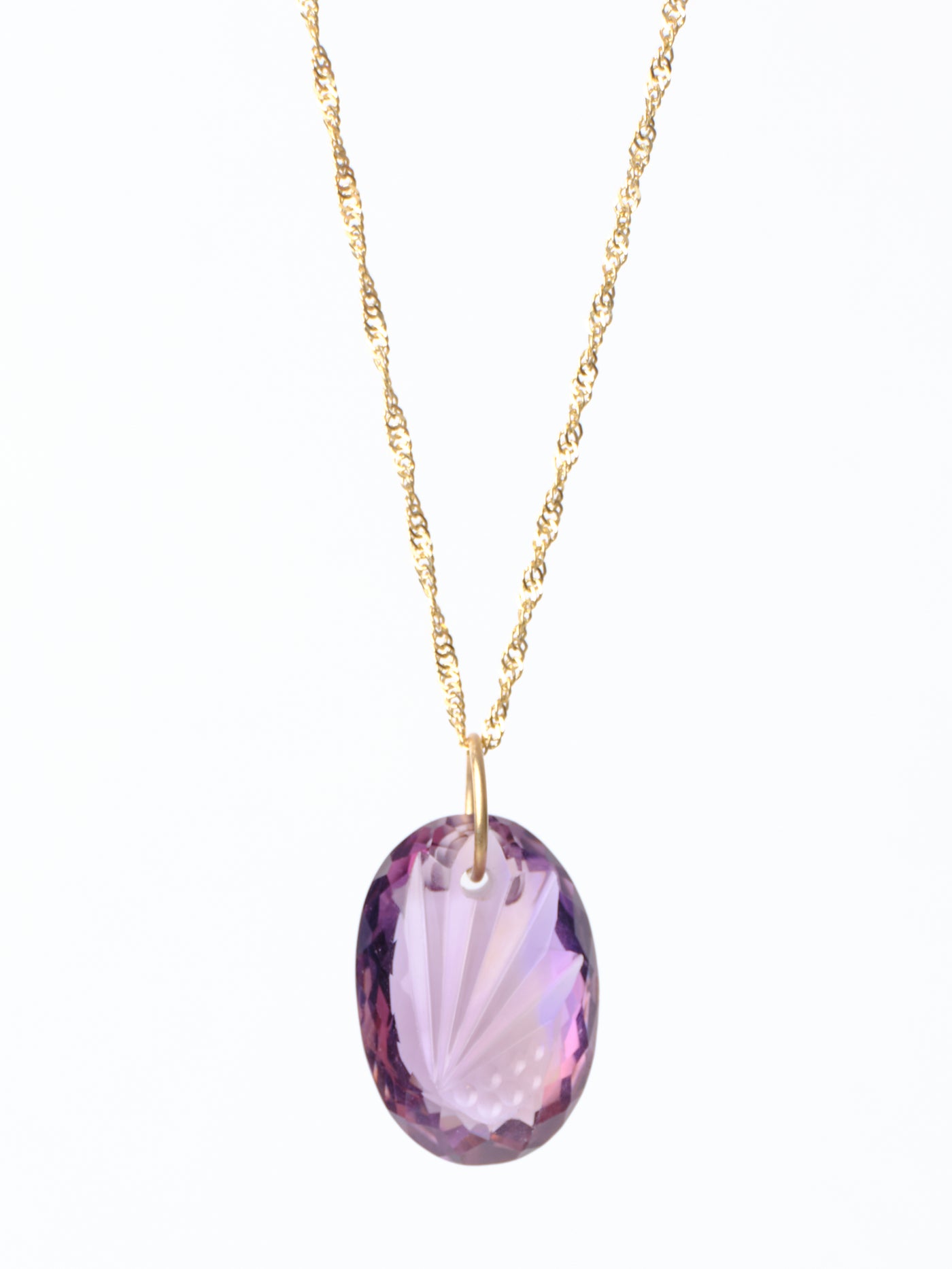 Carved Amethyst Pendant