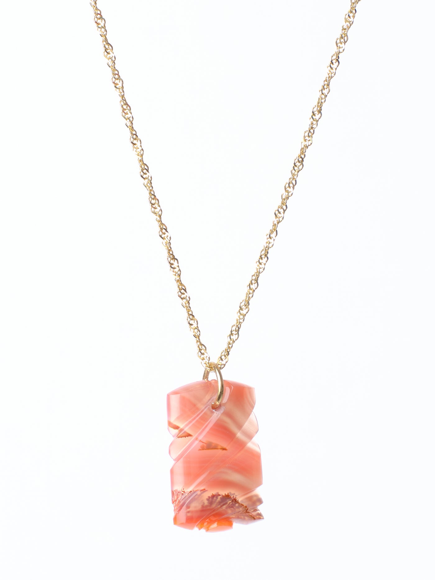 Carved Australian Agate Pendant