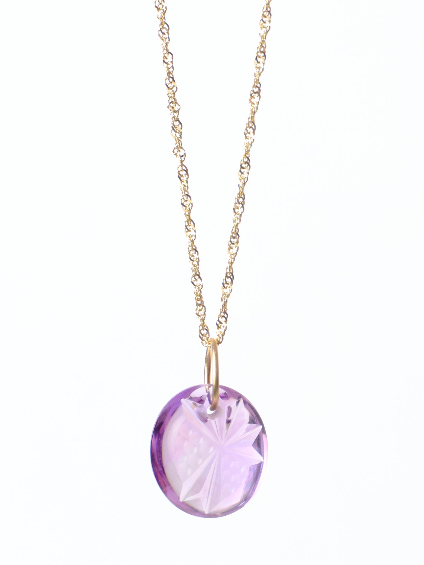 Carved Amethyst Pendant