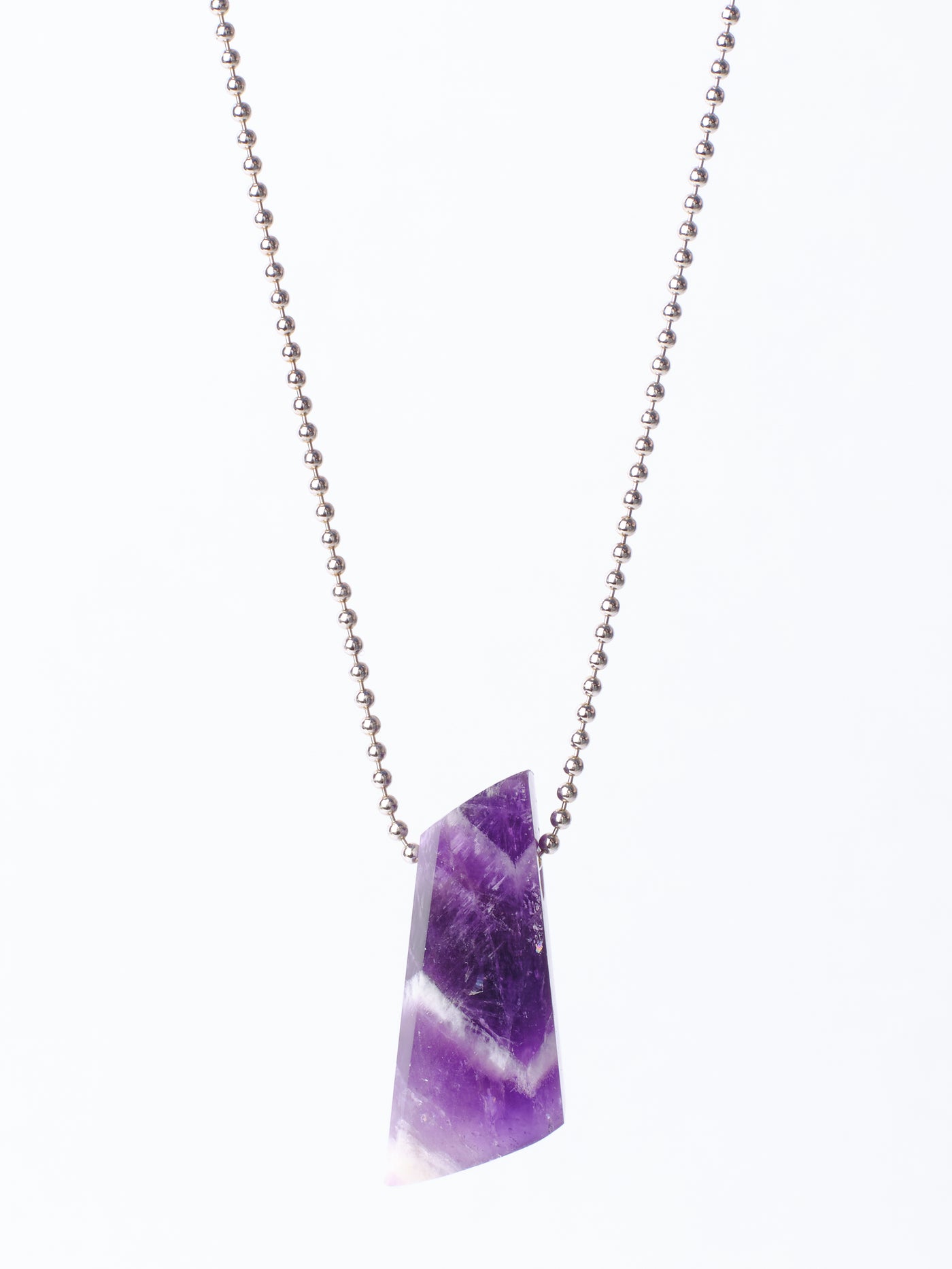 Chevron Amethyst Pendant
