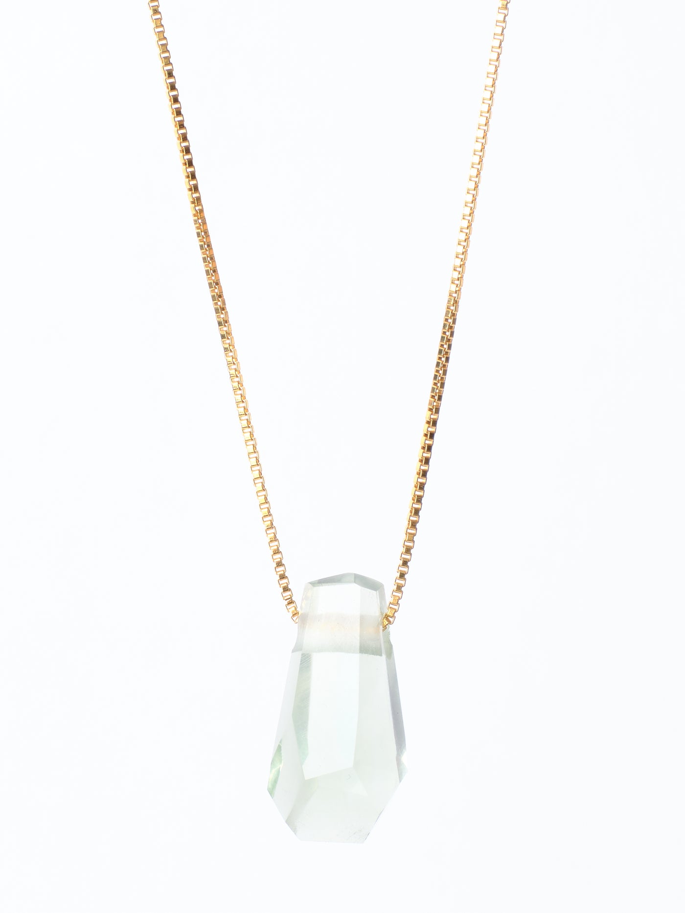 Faceted Green Amethyst (Prasiolite) Pendant