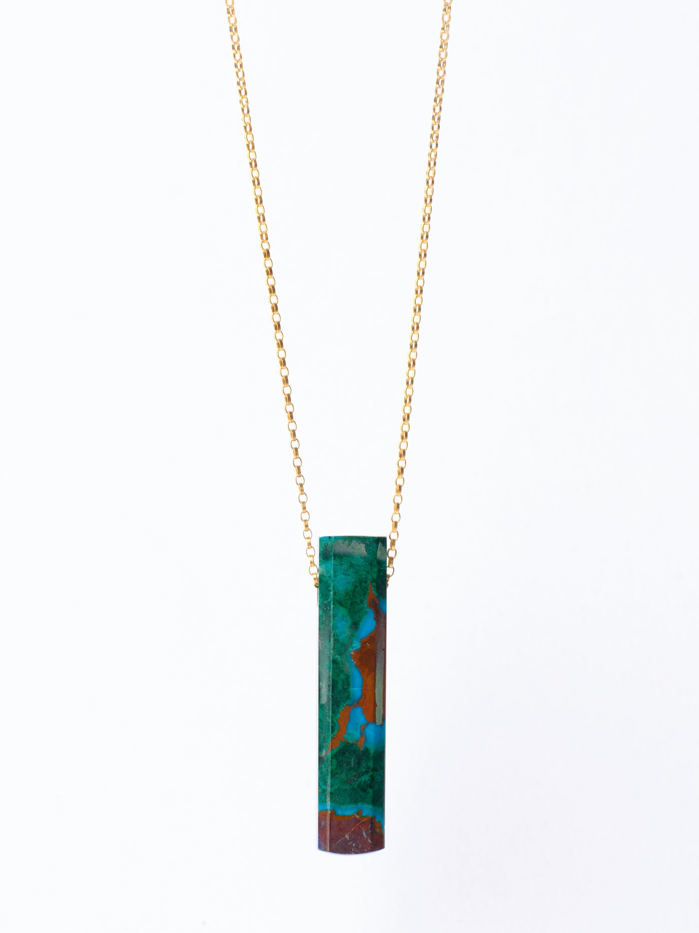 Chrysocolla, Malachite & Cuprite Pendant