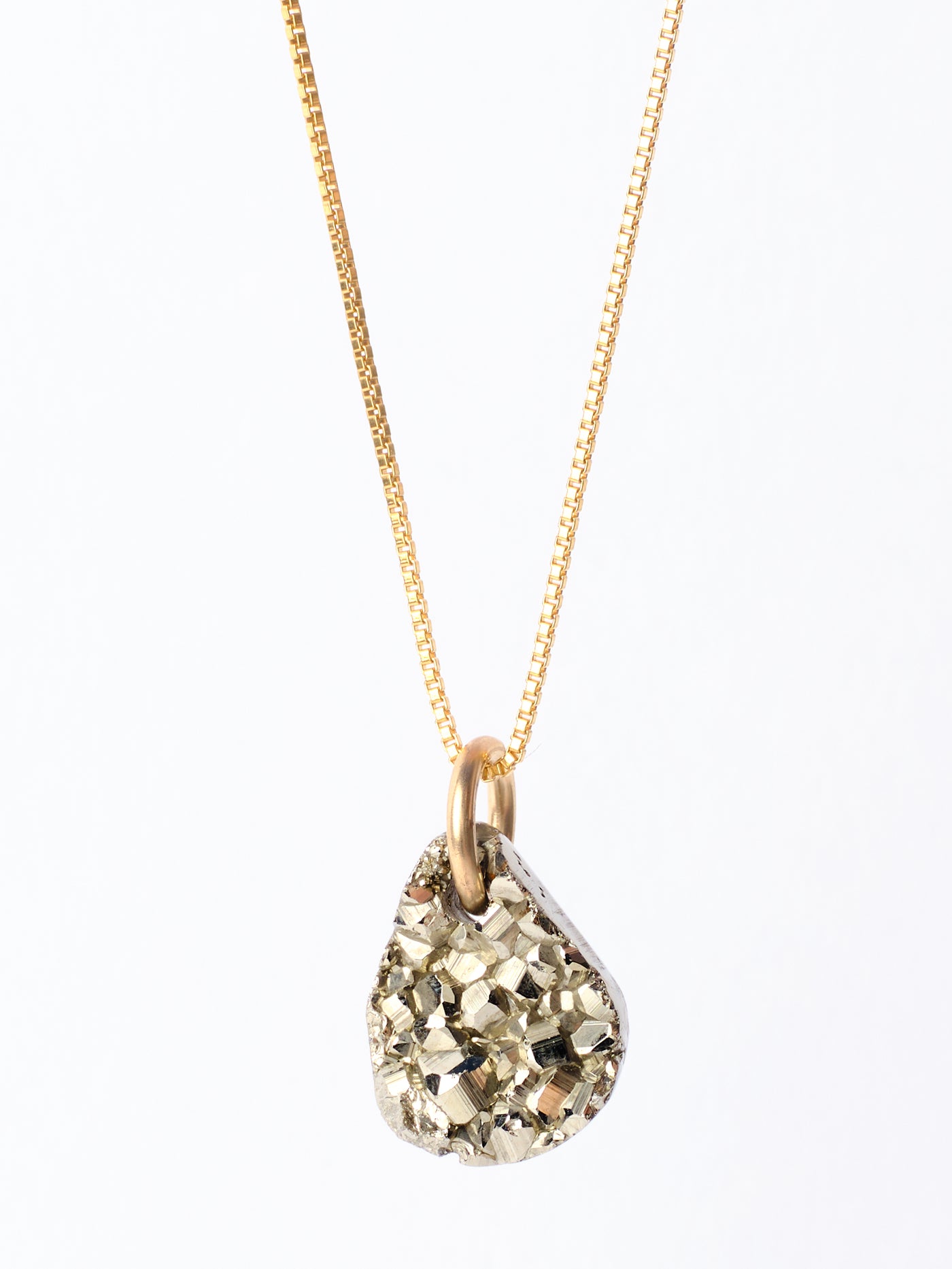 Druzy Pyrite Pendant