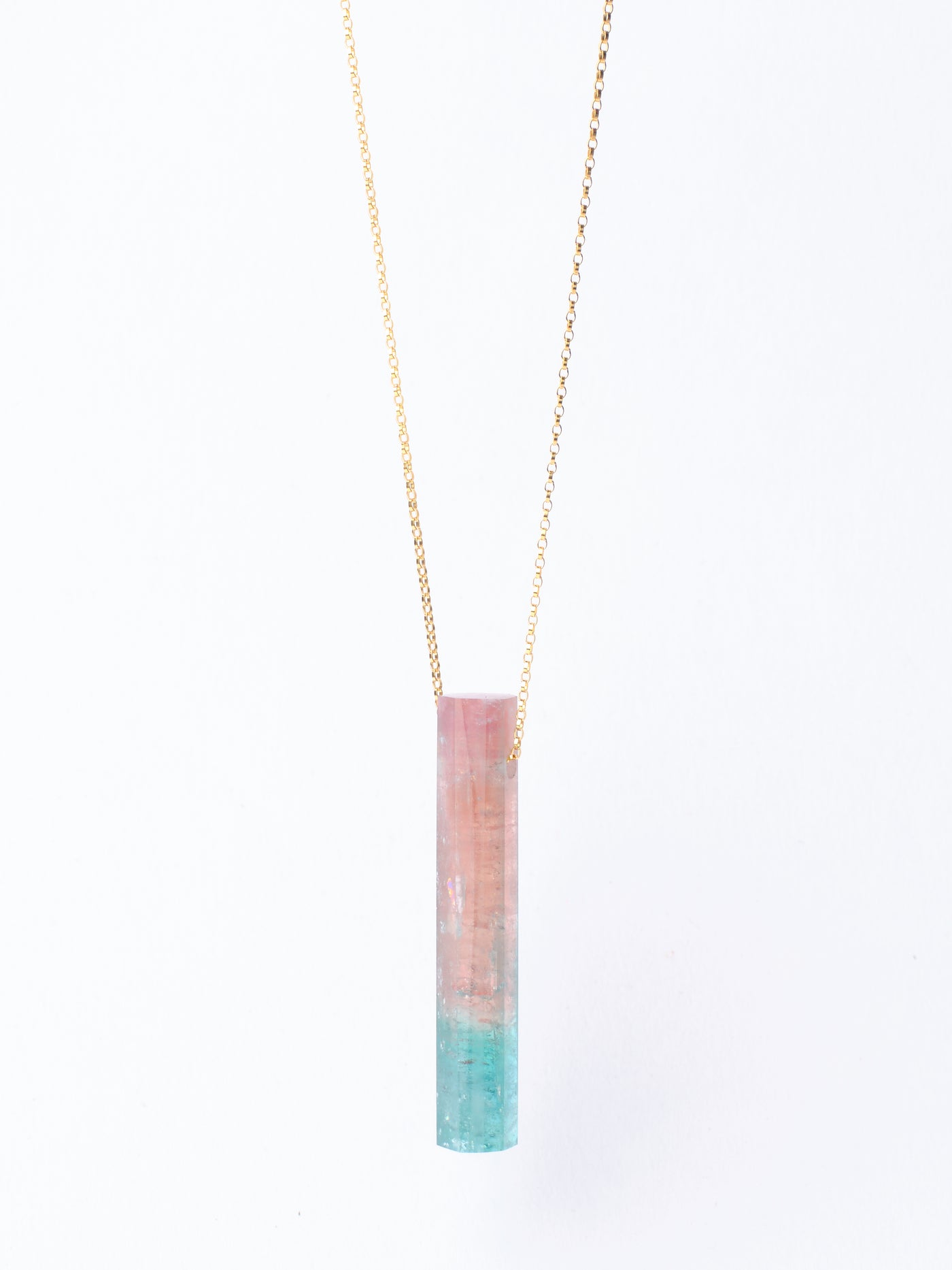 Bicolor Pink & Blue Tourmaline Pendant