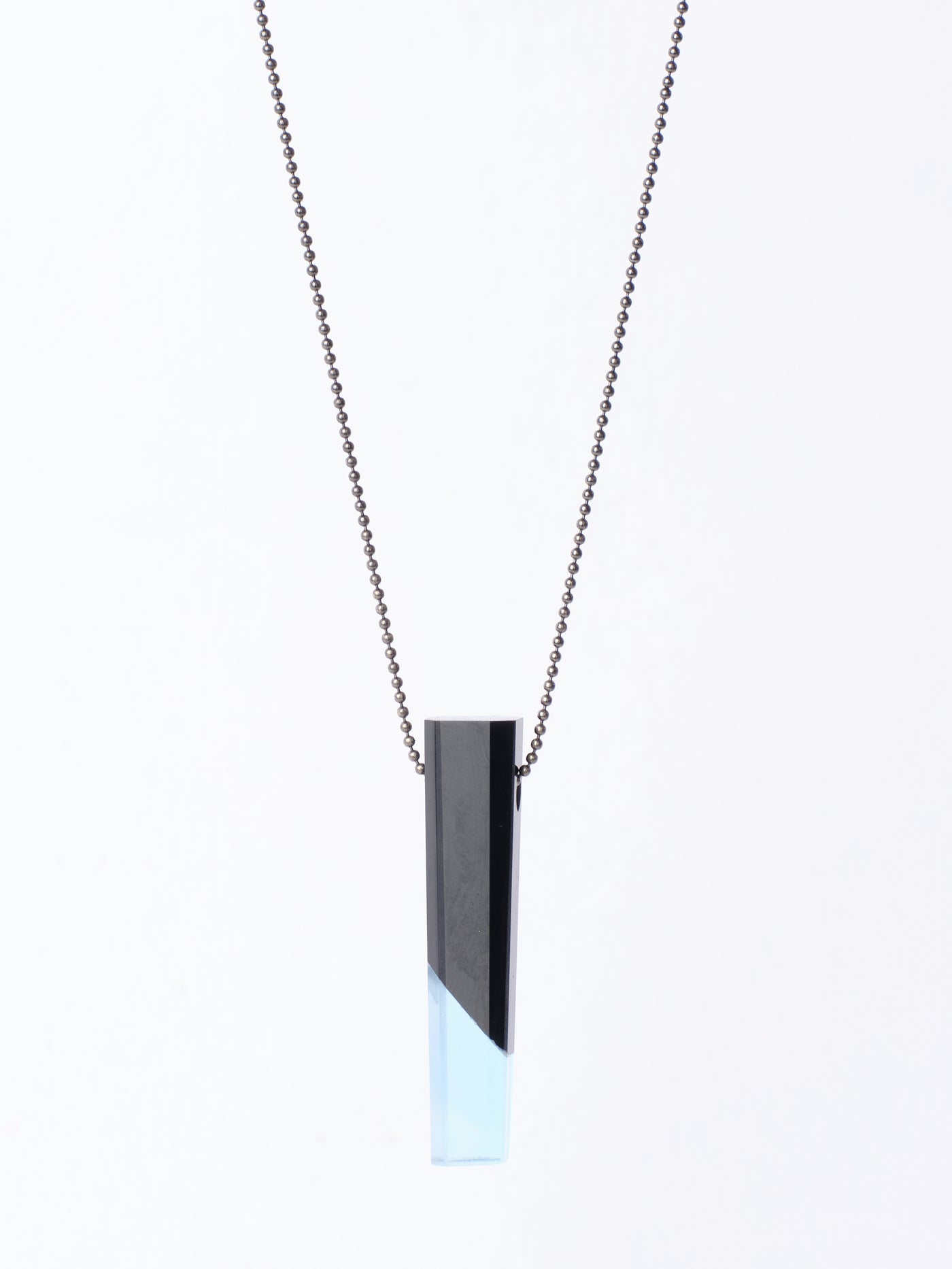 Black Jade & Blue Topaz Intarsia Pendant