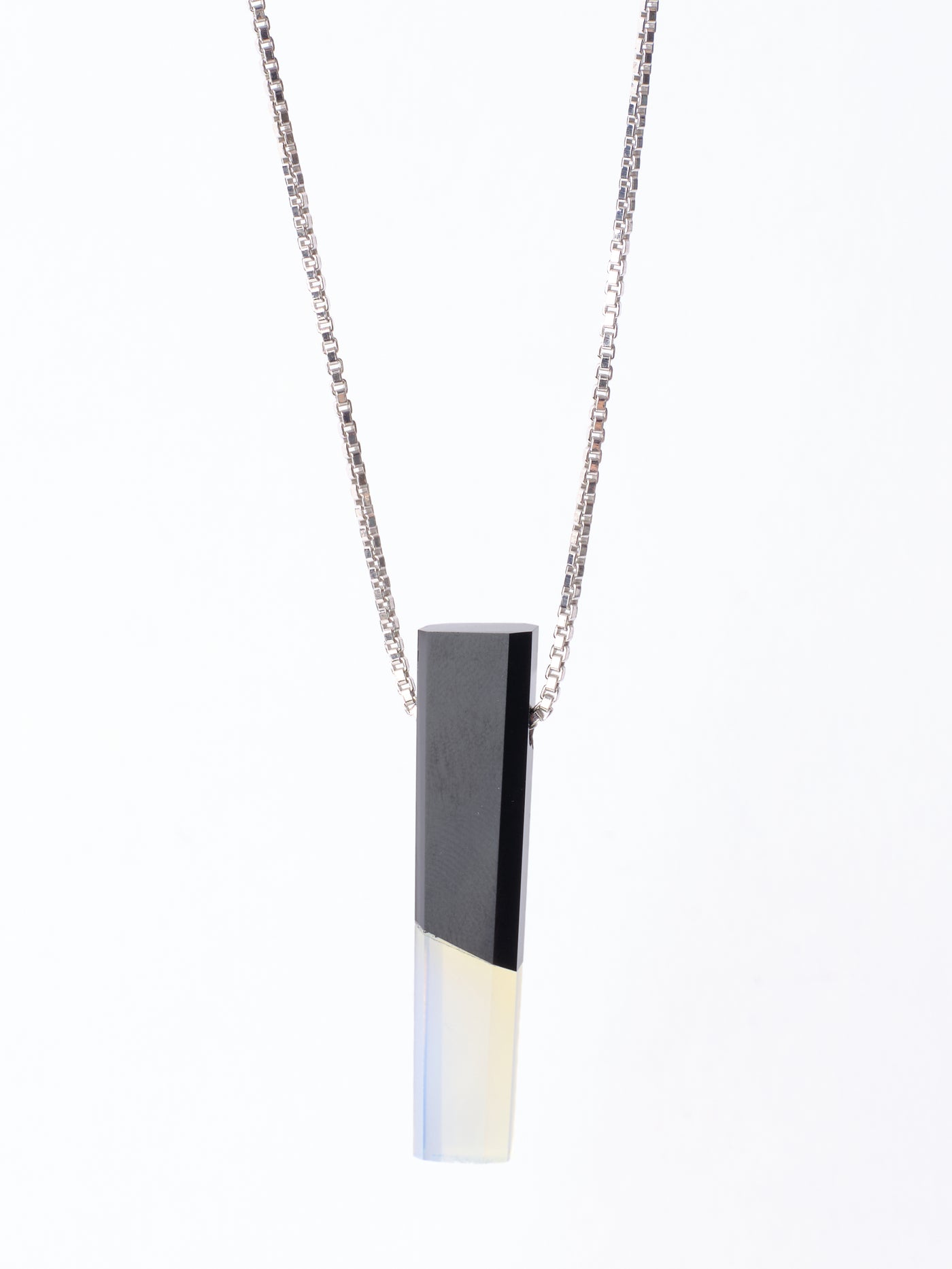 Black Jade & Opalite Intarsia Pendant