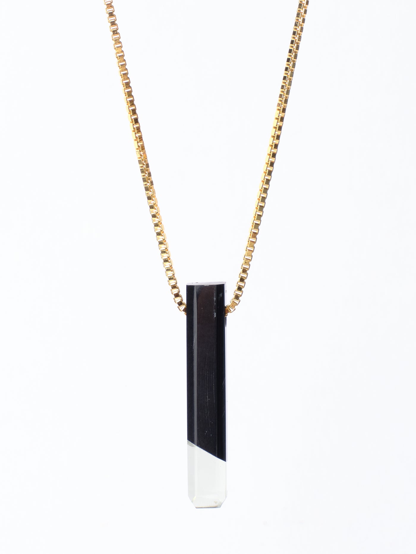 Black Jade & Green Amethyst Intarsia Pendant
