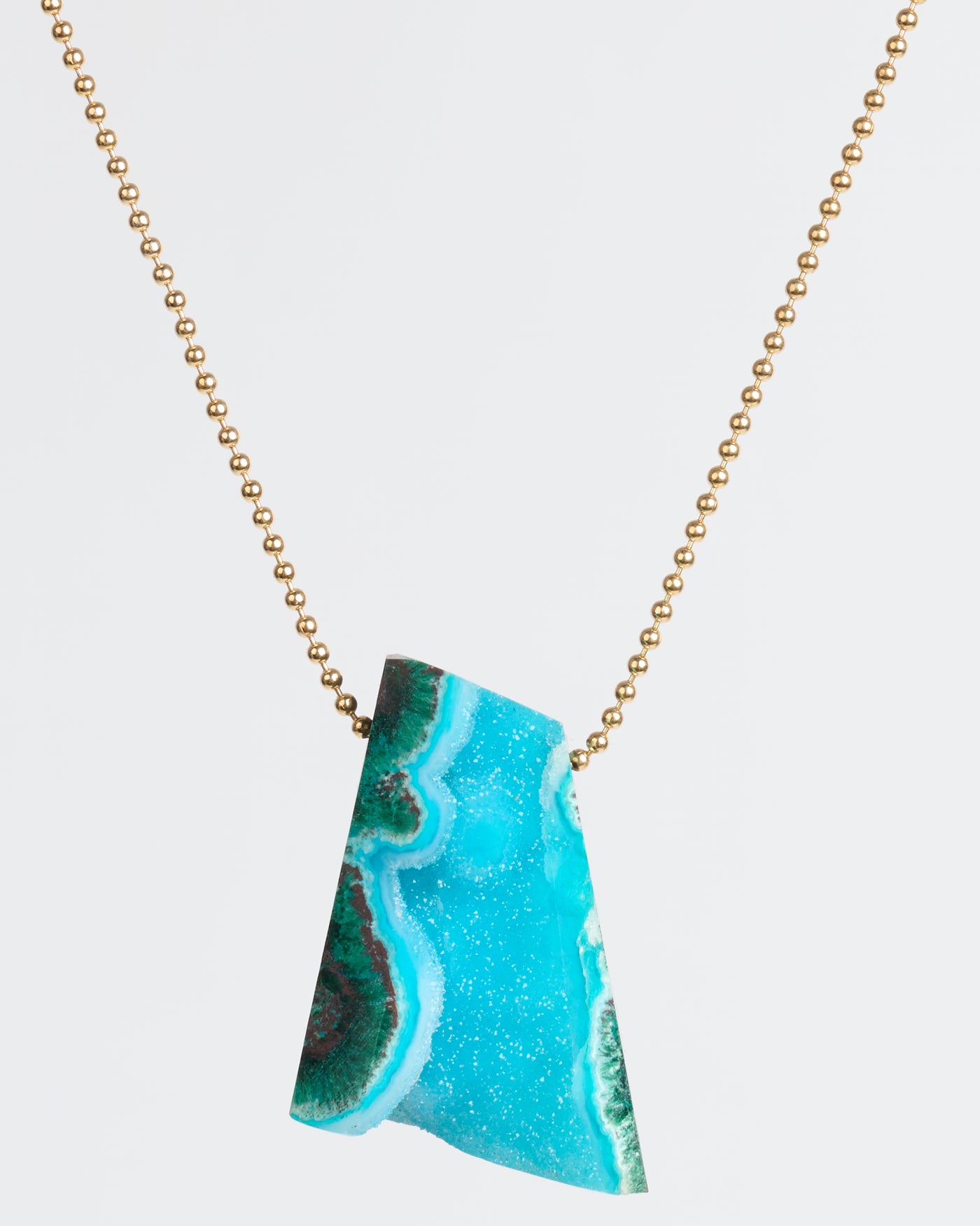 Druzy Chrysocolla Pendant