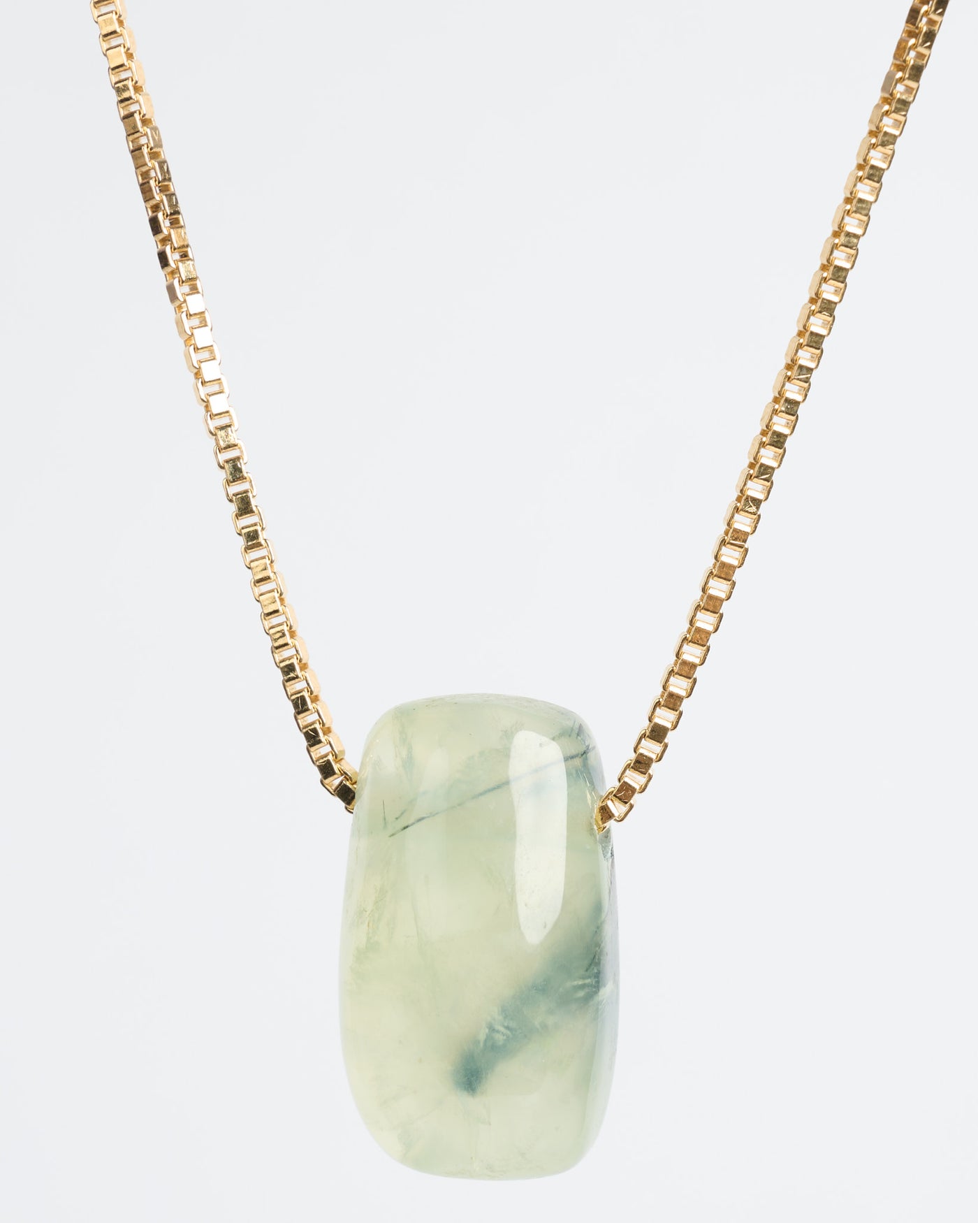 Prehnite & Tourmaline Pendant