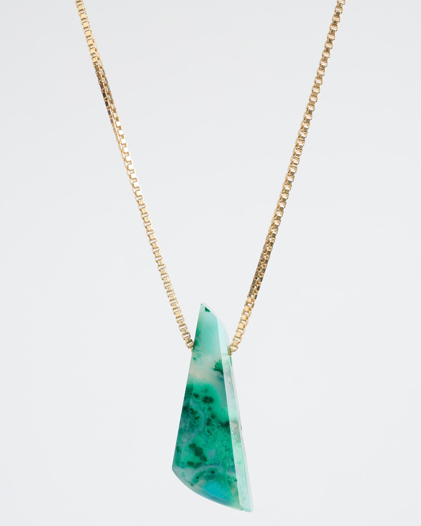 Silicated Chrysocolla & Malachite Pendant