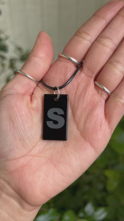 Onyx Matte "S" Pendant