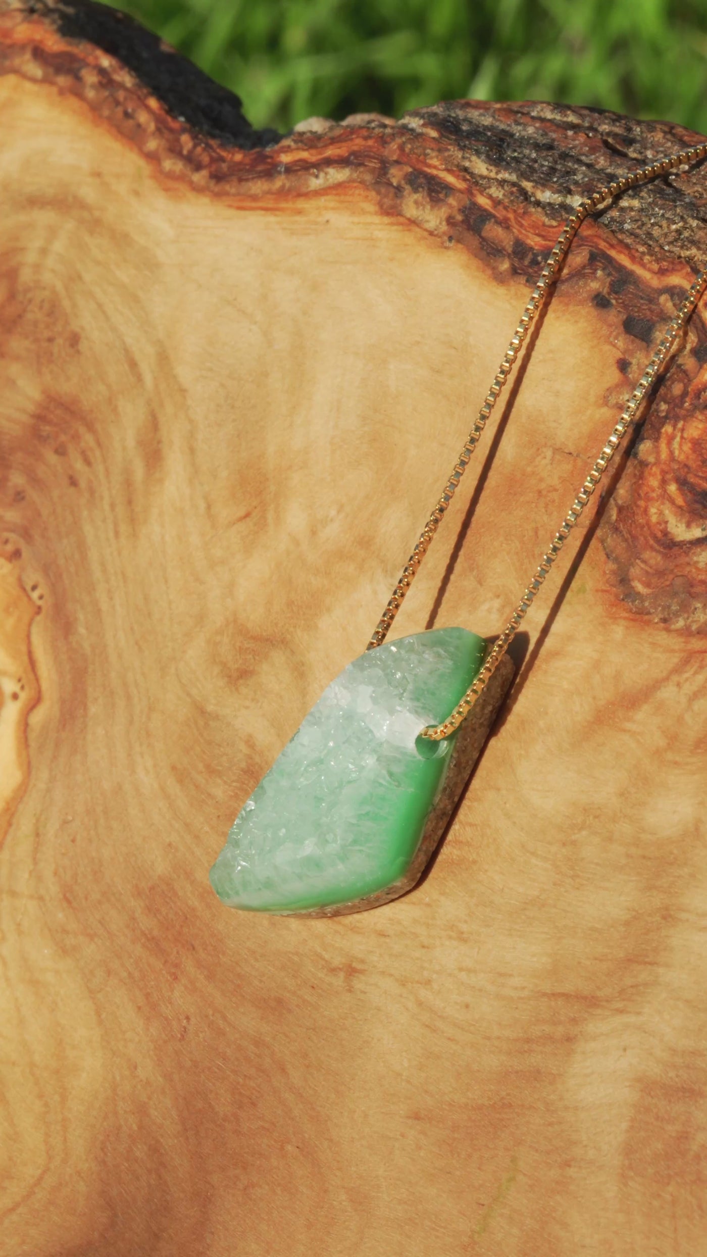 Druzy Chrysocolla Pendant