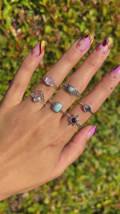 Sterling Silver Larimar Ring