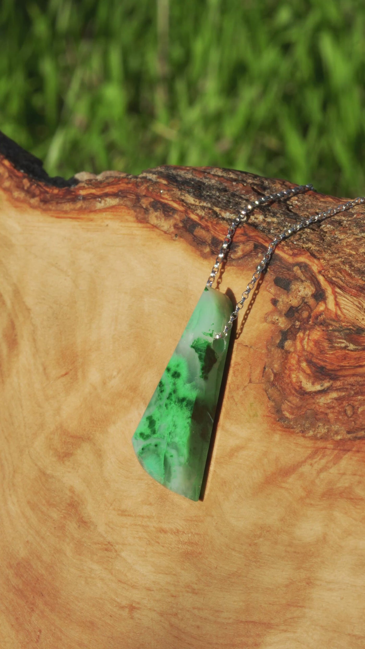 Silicated Chrysocolla & Malachite Pendant