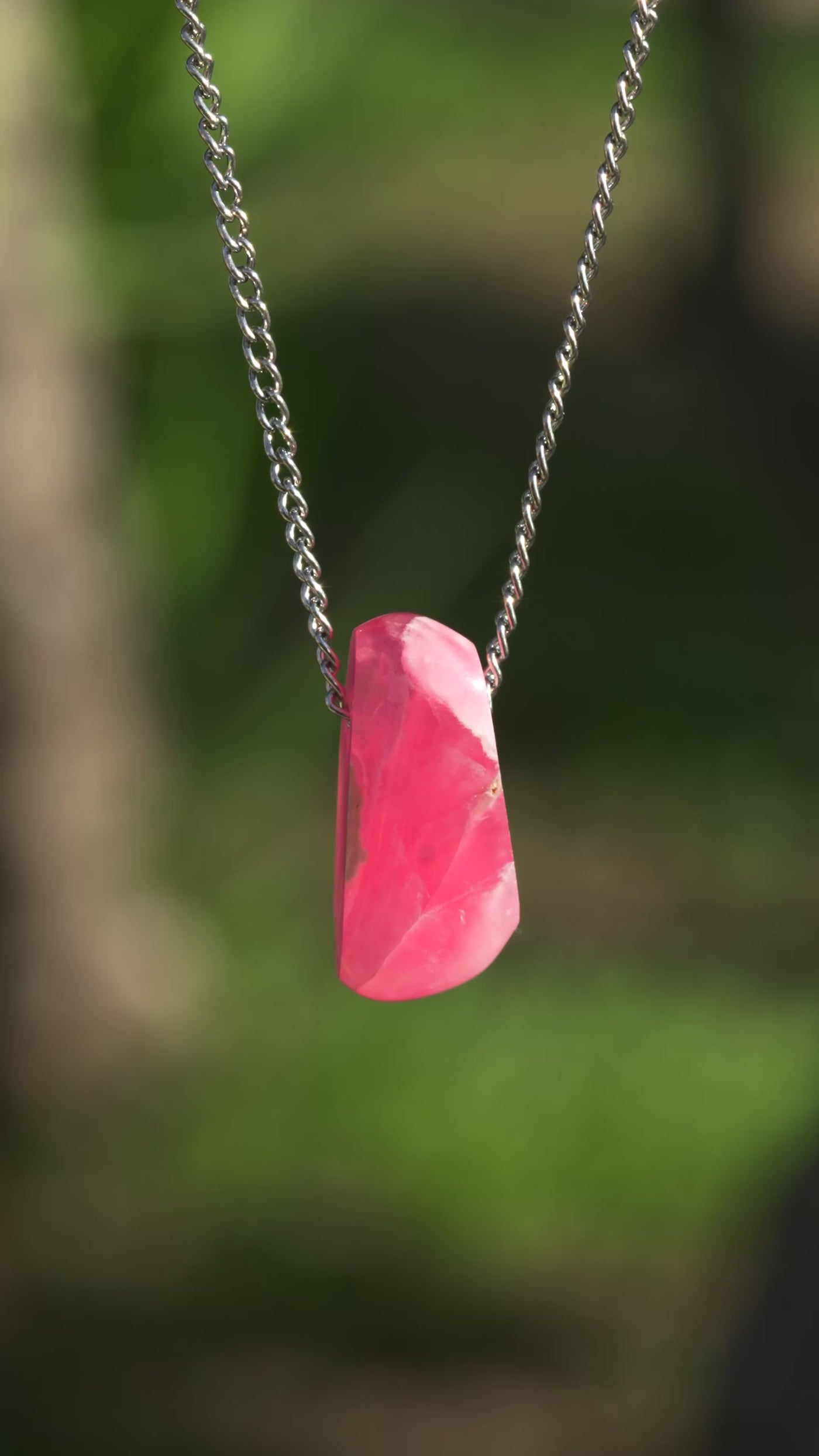 Gem Rhodochrosite Pendant