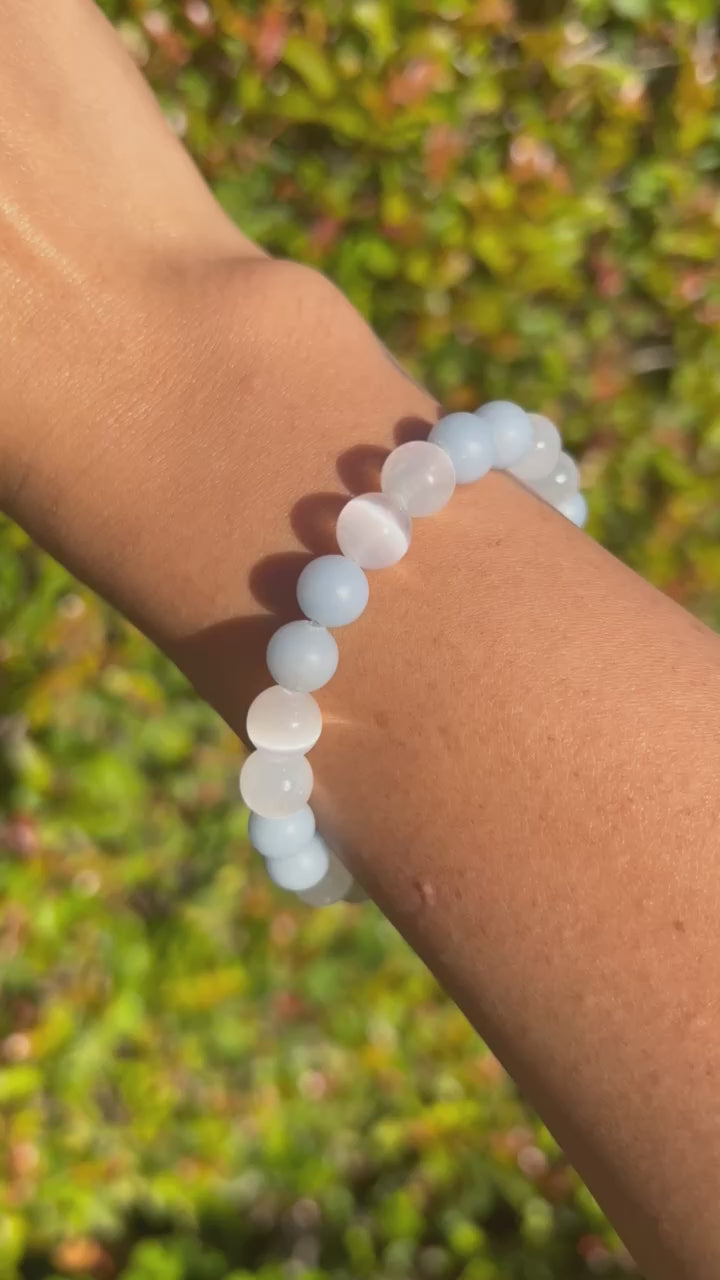 Angelite & Selenite Bracelet