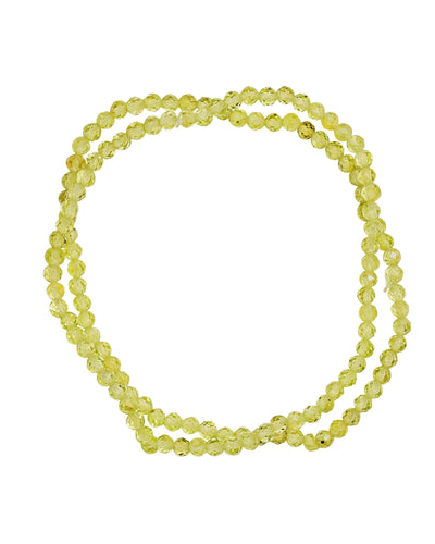 Peridot Faceted Bracelet Stack