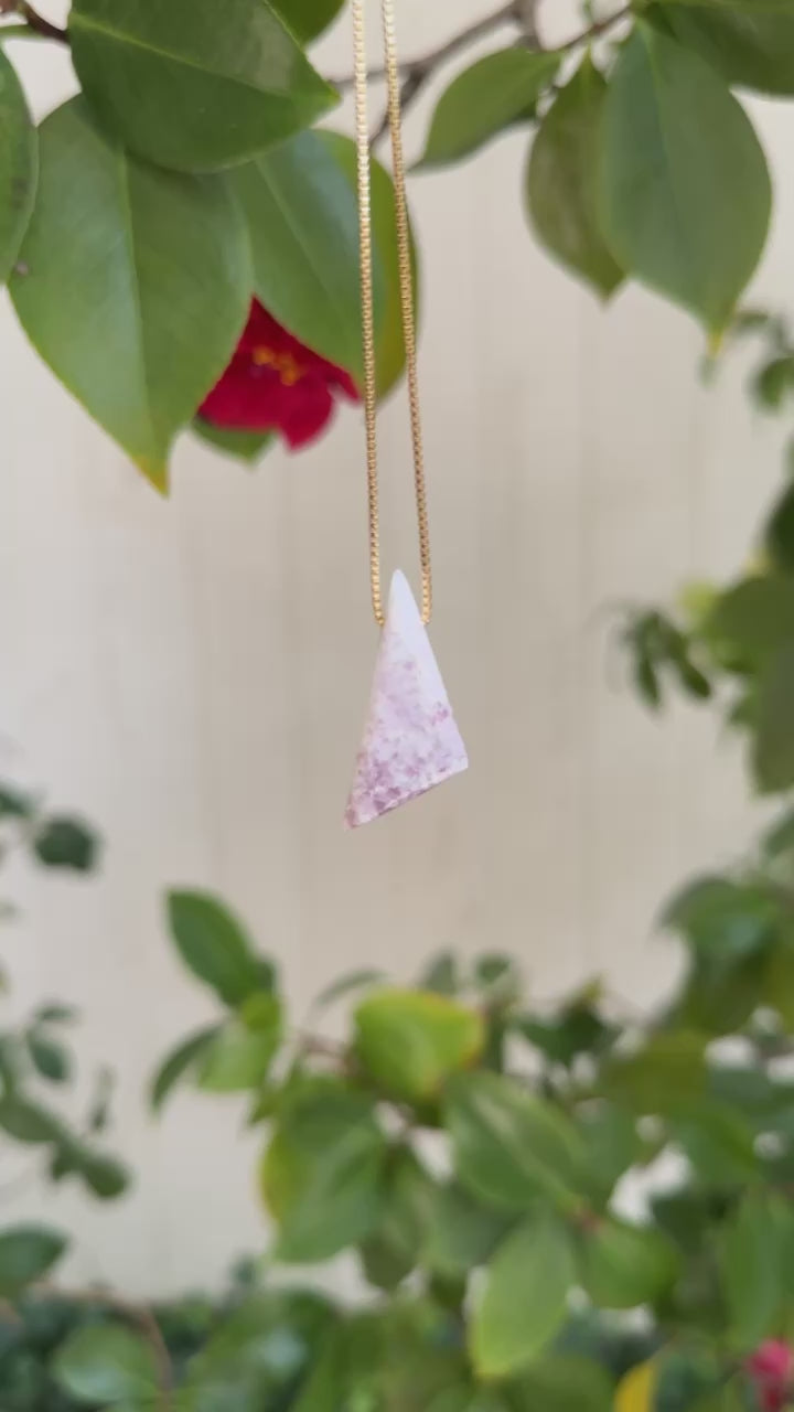 Lepidolite in Cleavelandite Pendant