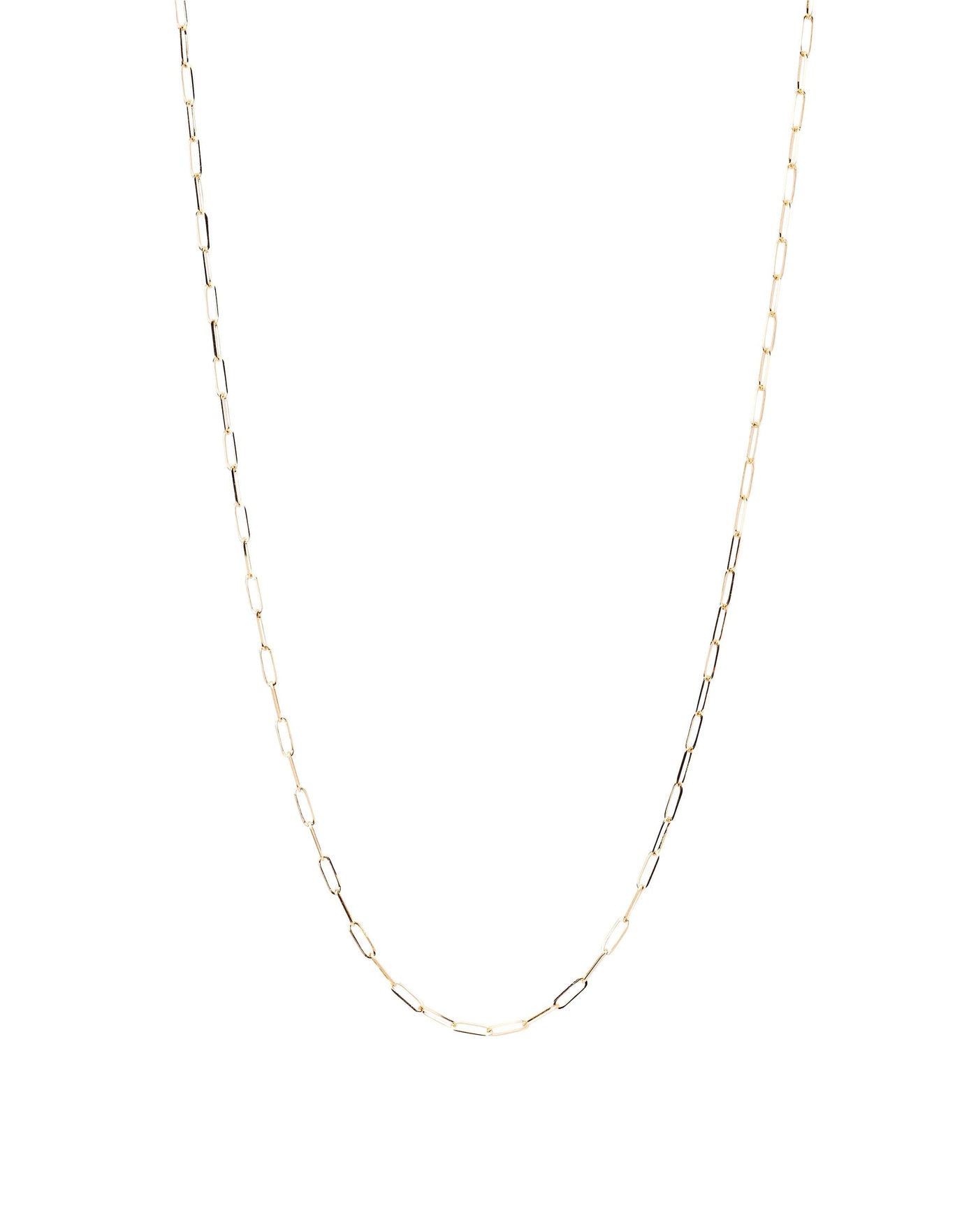14k Paper Clip Yellow Gold Chain